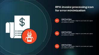 RPA Invoice Processing Icon For Error Minimization