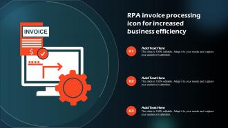 RPA Invoice Processing Icon For Increased Business Efficiency