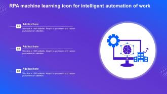 RPA Machine Learning Icon For Intelligent Automation Of Work