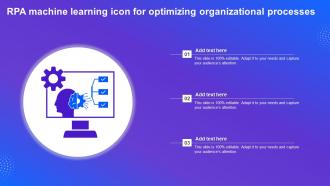 RPA Machine Learning Icon For Optimizing Organizational Processes
