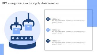 RPA Management Icon For Supply Chain Industries