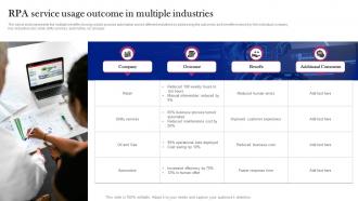 RPA Service Usage Outcome In Multiple Industries