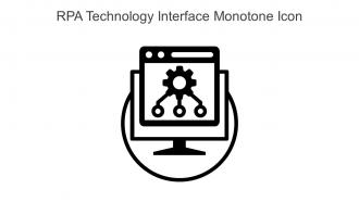 RPA Technology Interface Monotone Icon In Powerpoint Pptx Png And Editable Eps Format