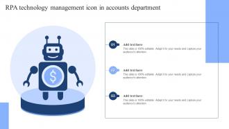 RPA Technology Management Icon In Accounts Department