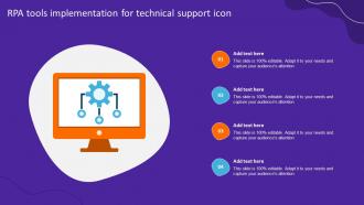 RPA Tools Implementation For Technical Support Icon