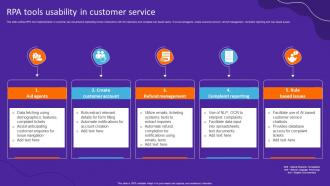 RPA Tools Usability In Customer Service