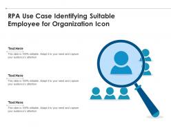 RPA Use Case Identifying Suitable Employee For Organization Icon
