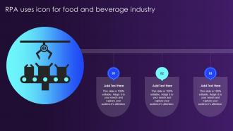 RPA Uses Icon For Food And Beverage Industry