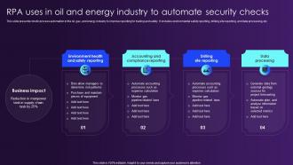 RPA Uses In Oil And Energy Industry To Automate Security Checks
