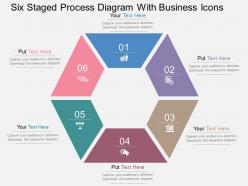 Rs six staged process diagram with business icons flat powerpoint design