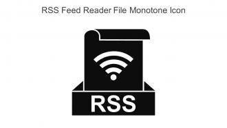 RSS Feed Reader File Monotone Icon In Powerpoint Pptx Png And Editable Eps Format