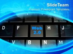Rss web on keyboard internet powerpoint templates ppt themes and graphics 0113