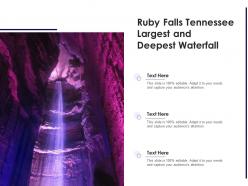 Ruby falls tennessee largest and deepest waterfall
