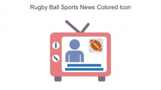 Rugby Ball Sports News Colored Icon In Powerpoint Pptx Png And Editable Eps Format