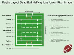 Rugby layout dead ball halfway line union pitch image