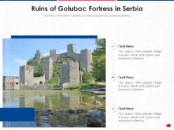 Ruins of golubac fortress in serbia