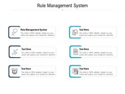 Rule management system ppt powerpoint presentation summary influencers cpb