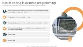 Rule Of Coding In Extreme Programming XP Ppt Icon Example