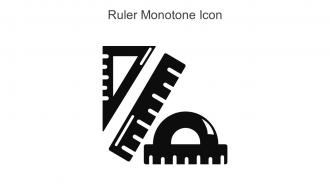 Ruler Monotone Icon in powerpoint pptx png and editable eps format