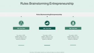 Rules Brainstorming Entrepreneurship In Powerpoint And Google Slides Cpb