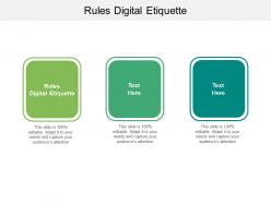 Rules digital etiquette ppt powerpoint presentation outline example topics cpb