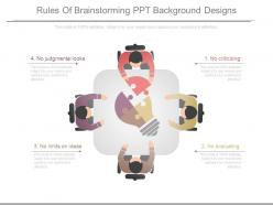 Rules of brainstorming ppt background designs
