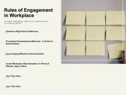 Rules of engagement in workplace