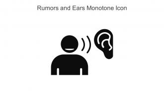 Rumors And Ears Monotone Icon In Powerpoint Pptx Png And Editable Eps Format
