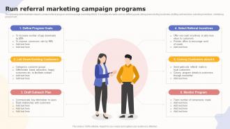 Run Referral Marketing Campaign Programs Boosting Customer Engagement MKT SS V