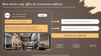 Run Twitter Only Offers For Restaurant Audience Coffeeshop Marketing Strategy To Increase