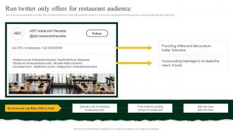 Run Twitter Only Offers For Restaurant Audience Strategies To Increase Footfall And Online