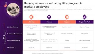 Running A Rewards And Recognition Program New Hire Onboarding And Orientation Plan