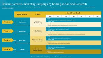 Running Ambush Marketing Campaign By Hosting Comprehensive Ambush Marketing MKT SS V