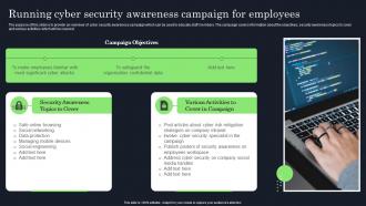 Running Cyber Security Awareness Campaign Raising Cyber Security Awareness In Organizations