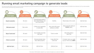Running Email Marketing Campaign To Lead Generation Techniques To Expand MKT SS V