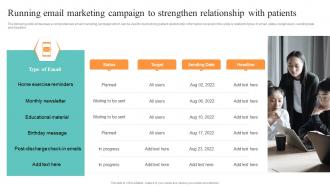 Running Email Marketing Campaign To Strengthen Healthcare Administration Overview Trend Statistics Areas