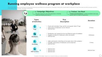 Running Employee Wellness Program At Workplace Developing Staff Retention Strategies