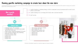 Running Guerilla Marketing Campaign Contents Developing Marketing Strategies