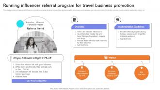 Running Influencer Referral Program For Travel Developing Actionable Advertising Strategy SS V
