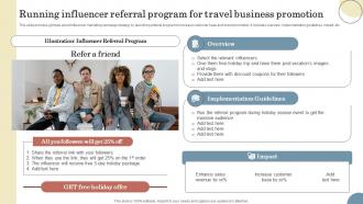Running Influencer Referral Program For Travel Elevating Sales Revenue With New Travel Company Strategy SS V