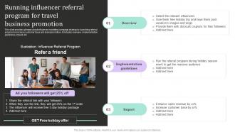 Running Influencer Referral Program For Travel New And Effective Guidelines For Tourist Strategy SS V
