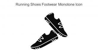 Running Shoes Footwear Monotone Icon In Powerpoint Pptx Png And Editable Eps Format