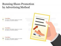 Running shoes promotion by advertising method