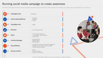 Running Social Media Campaign To Create Awareness University Marketing Plan Strategy SS