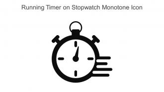 Running Timer On Stopwatch Monotone Icon In Powerpoint Pptx Png And Editable Eps Format