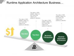 Runtime Application Architecture Business Transactions Top Down