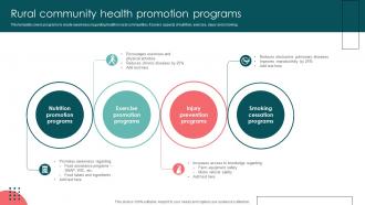 Rural Community Health Promotion Programs
