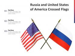 Russia And United States Of America Crossed Flags
