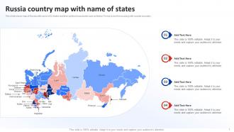 Russia Country Map With Name Of States