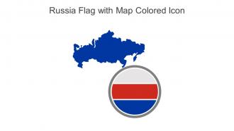 Russia Flag With Map Colored Icon In Powerpoint Pptx Png And Editable Eps Format